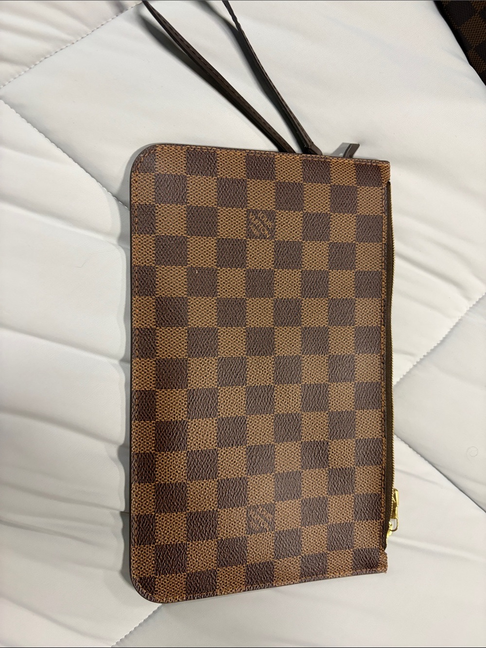 Louis Vuitton Brown Damier Canvas Toiletry Pouch with Wrist Strap